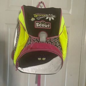 Derechte Scout Alpha Ergonomic Schoolbag Germany  Neon green & Pink Backpack